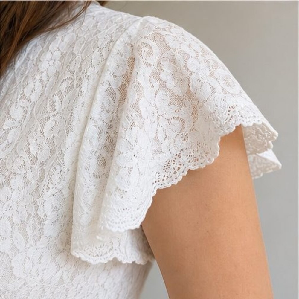 White Ruffle Blouse - Picture 5 of 6